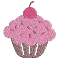 Matriz de Bordado Cup Cake Rosa 